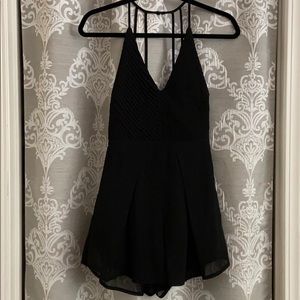 Small Backless Black Romper